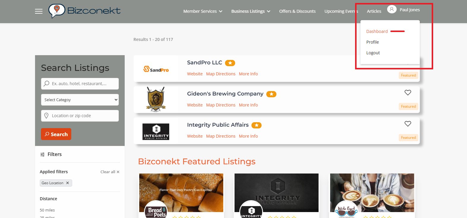 User Menu Dashboard User Menu Dashboard